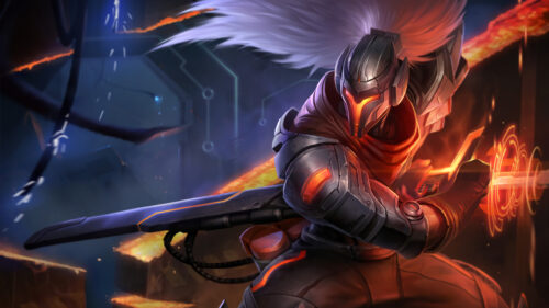 PROJECT Yasuo Digital Warrior Combat Stance Desktop Wallpaper