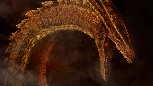 Golden Dragon Scaling Texture 4K Wallpaper