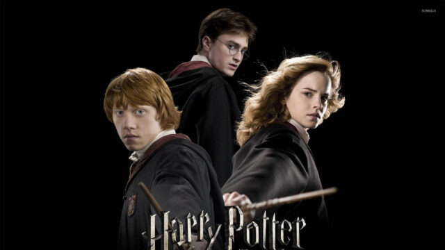 Harry Potter Main Trio 4K Desktop Wallpaper