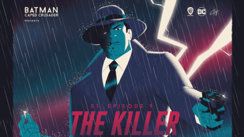 Batman Caped Crusader Two-Face Rain Storm Desktop Wallpaper