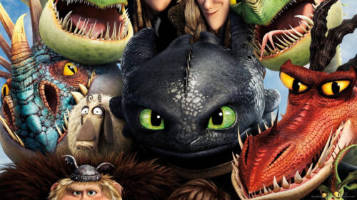 How to Train Your Dragon Movie Character Ensemble Desktop Wallpaper