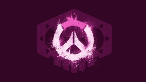 Sombra Overwatch Purple Graffiti Style Desktop Wallpaper