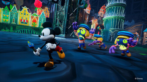Disney Epic Mickey Rebrushed Mickey Mouse Running Desktop Wallpaper
