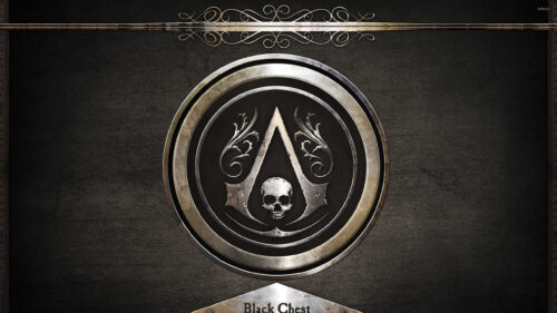 Assassin’s Creed Pirate Emblem Dark Metal Desktop Wallpaper