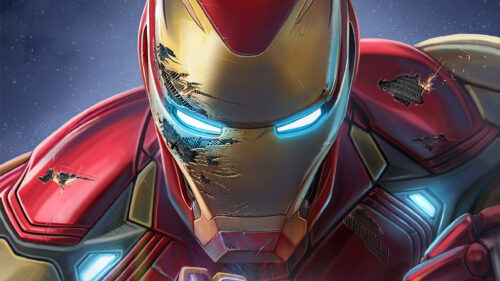 Battle Damaged Iron Man Close-up 4K Desktop Wallpaper