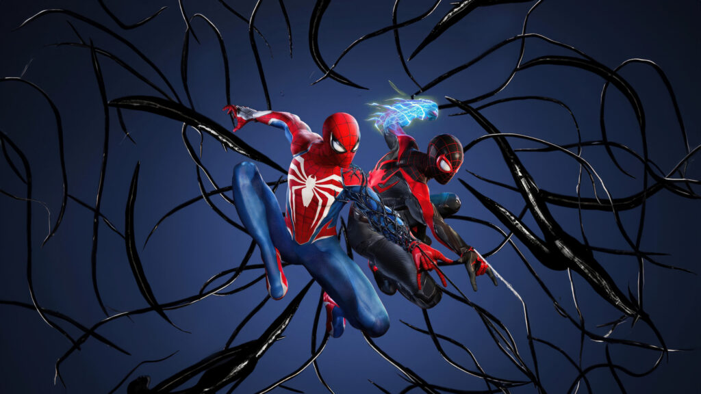 Spider-Man and Miles Morales Cinematic Action Desktop Wallpaper