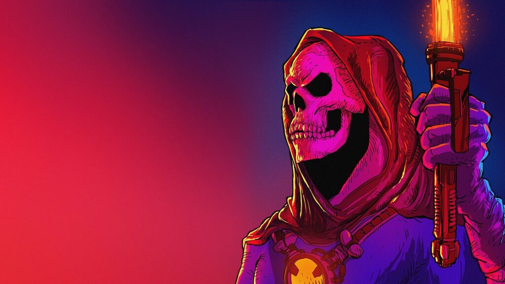 Skeletor with Lightsaber 4K Desktop Wallpaper