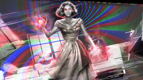 Scarlet Witch WandaVision Monochrome Art Desktop Wallpaper
