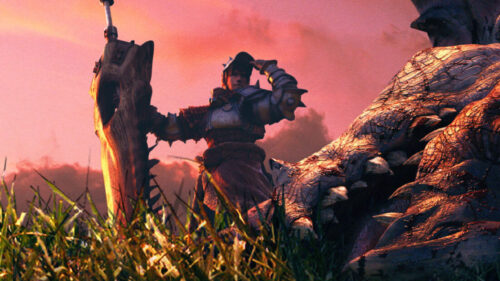 Monster Hunter Warrior Victory Scene 4K Desktop Wallpaper