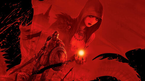 Dark Fantasy Knight and Sorceress 4K Desktop Wallpaper