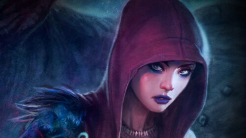 Fantasy Rogue in Hood Desktop Wallpaper
