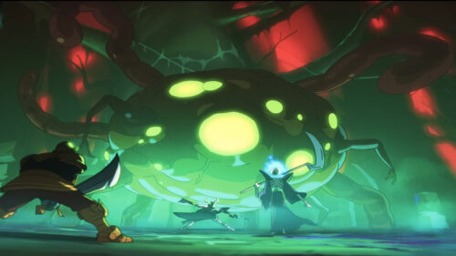 Ethereal Monster Battle Fantasy 4K Desktop Wallpaper