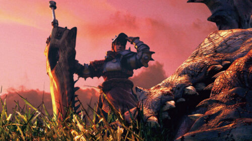Knight Triumphant Over Dragon 4K Desktop Wallpaper