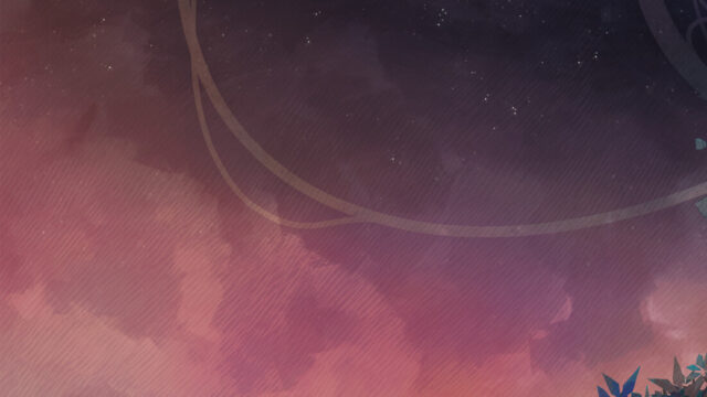 Abstract Starry Sky and Floral Foliage Desktop Wallpaper