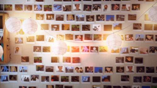 Polaroid Photo Wall Aesthetic Desktop Wallpaper