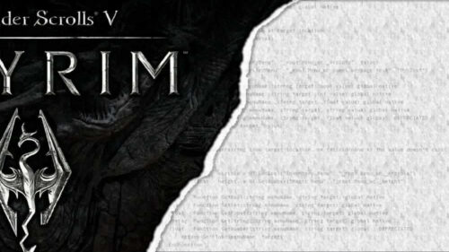 Skyrim UI Code Design Desktop Wallpaper