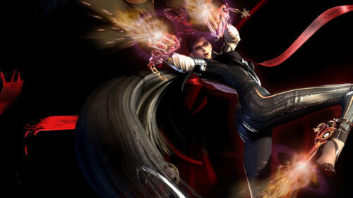 Bayonetta Action Pose High Quality Desktop Wallpaper