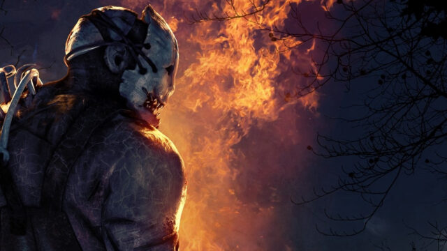 The Trapper from Dead by Daylight Fire Desktop Wallpaper