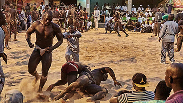 Senegalese Wrestling Match Action Desktop Wallpaper