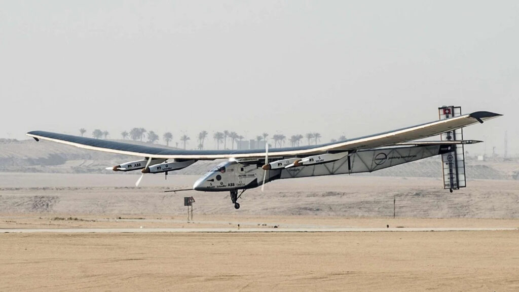 Solar Impulse 2 Aircraft Desert Landing 4K Wallpaper
