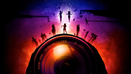 Behind the Scenes Film Production Concept Desktop Wallpaper
