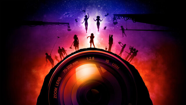 Behind the Scenes Film Production Concept Desktop Wallpaper