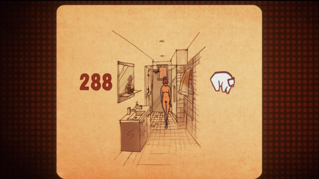 Line Art Bathroom Illustration 4K Desktop Wallpaper