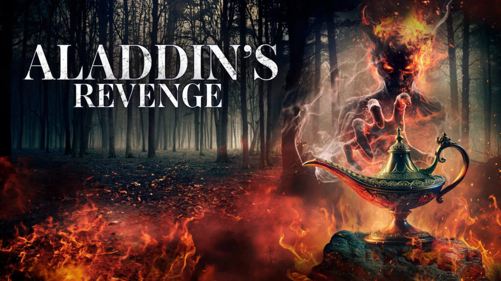 Dark Fantasy Aladdin's Revenge Flaming Genie 4K Wallpaper