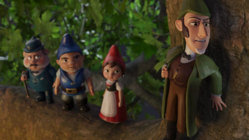 Sherlock Gnomes Characters in the Forest Desktop Wallpaper