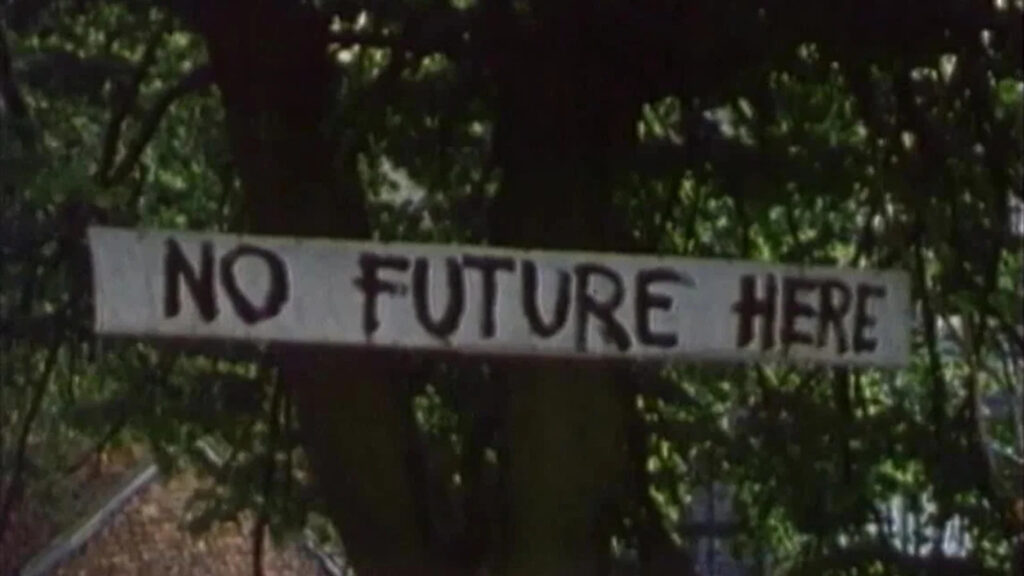 No Future Here Sign in Nature Desktop Wallpaper