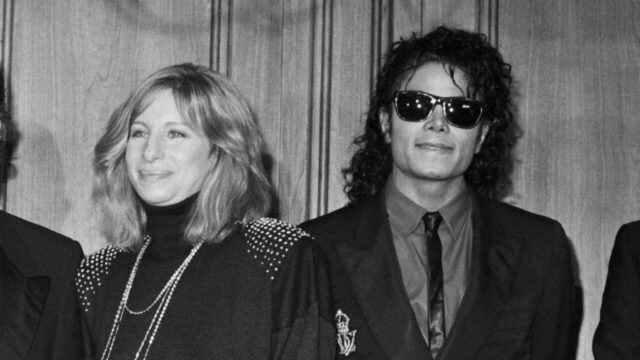 Barbra Streisand and Michael Jackson Desktop Wallpaper