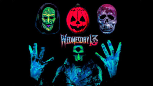 Wednesday 13 Neon Horror Themed Desktop Wallpaper