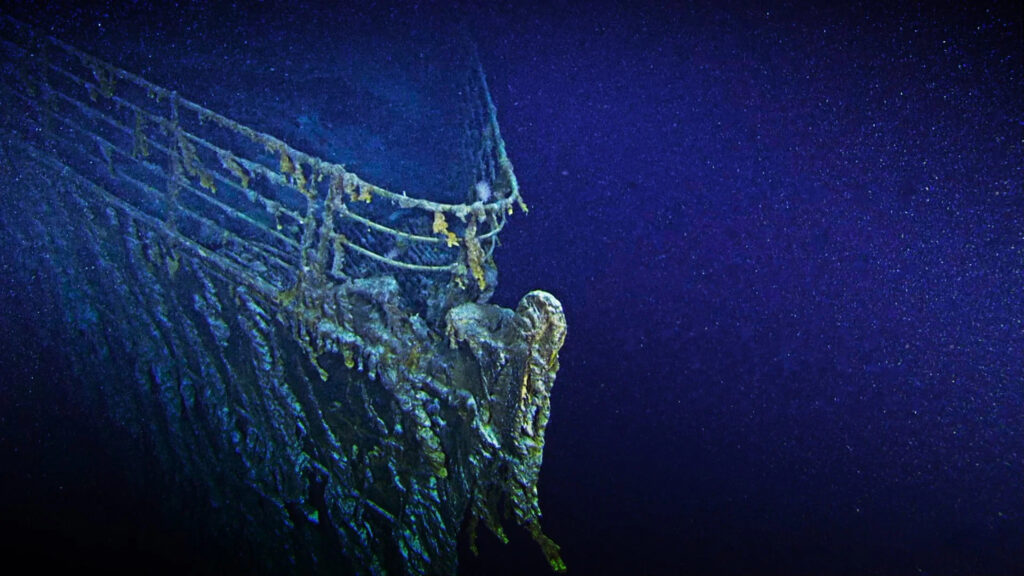 Titanic Underwater Wreckage View Desktop Wallpaper