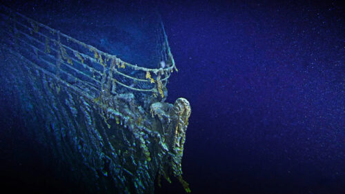 Titanic Underwater Wreckage View Desktop Wallpaper