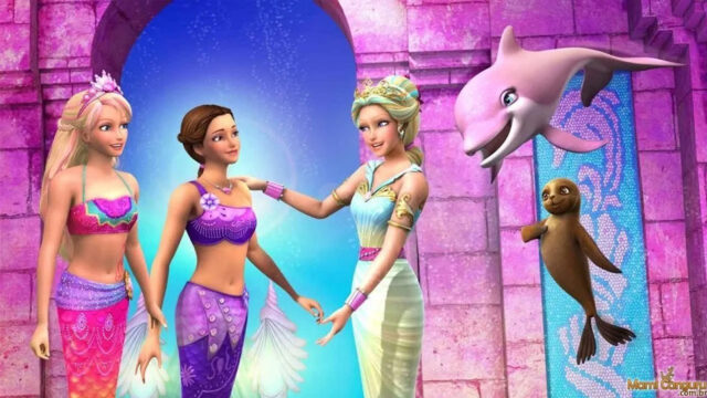 Barbie Mermaid Tale Princesses Underwater Scene Desktop Wallpaper
