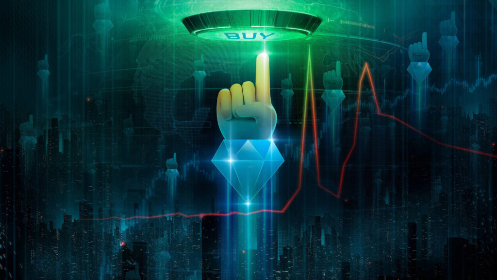 Diamond Hands Buy Signal Finance Digital Art 4K Wallpaper