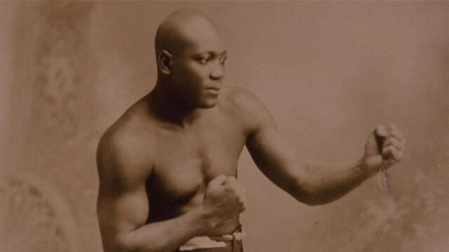Vintage Portrait of Boxer Jack Johnson Desktop Wallpaper