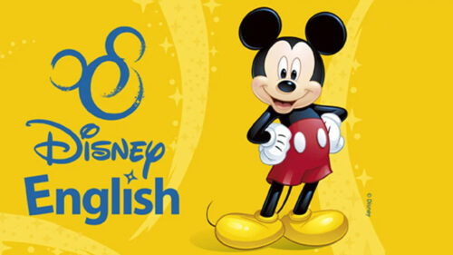 Mickey Mouse Disney English Logo Desktop Wallpaper