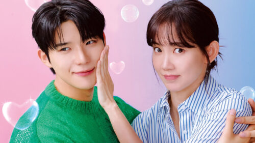Korean Drama Actors Romantic Couple Desktop Wallpaper