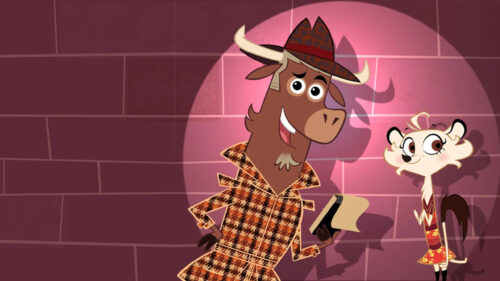 Detective Wildebeest and Friend 16:9 Desktop Wallpaper