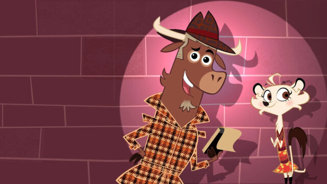 Detective Wildebeest and Friend 16:9 Desktop Wallpaper