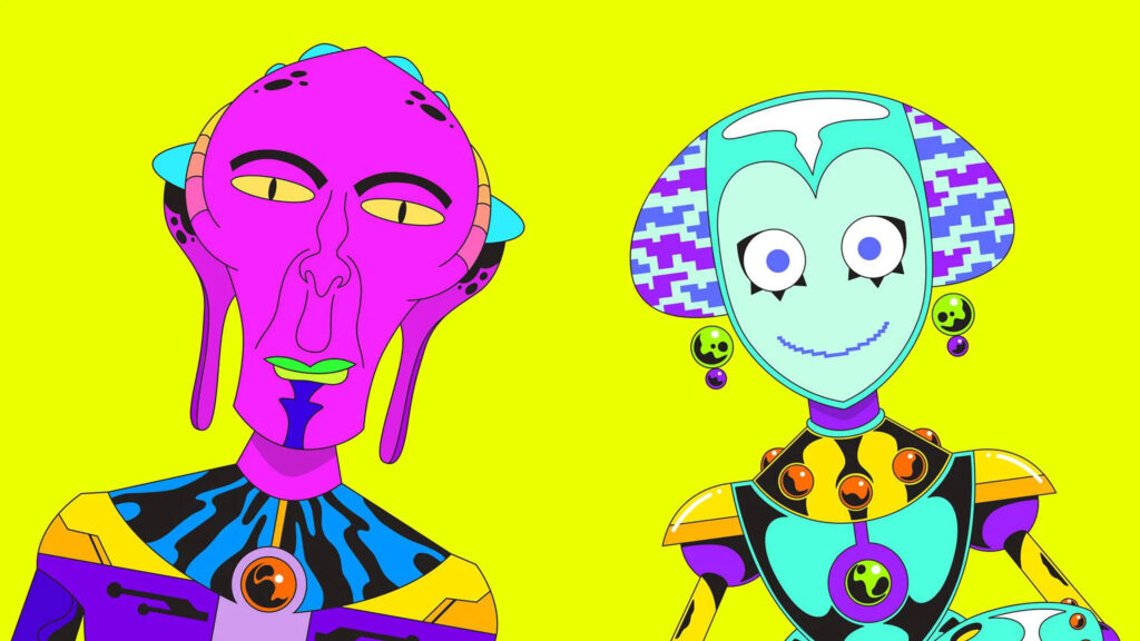 Abstract Alien Characters Illustration High Definition Desktop Wallpaper