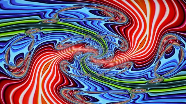 Abstract Swirling Rainbow Liquid Waves 4K Desktop Wallpaper