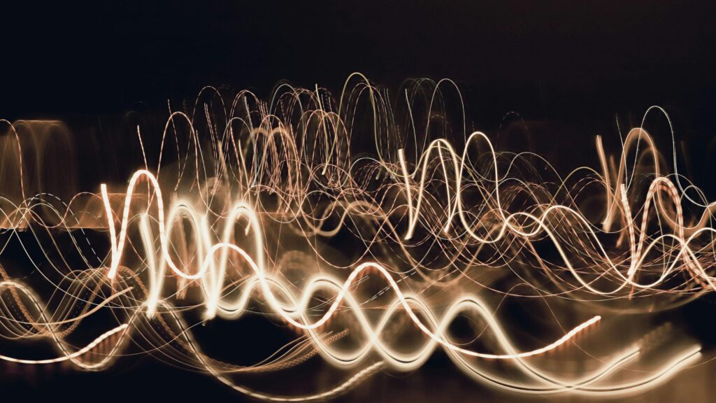 Abstract Gold Light Trails Motion Blur 4K Desktop Wallpaper