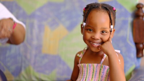 Adorable Little Girl Smiling Portrait High Resolution Desktop Wallpaper
