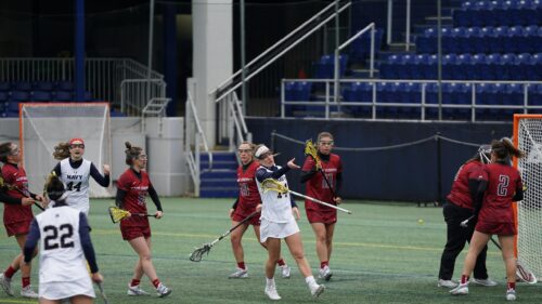 Dynamic Women’s Lacrosse Game Action High Definition Desktop Wallpaper