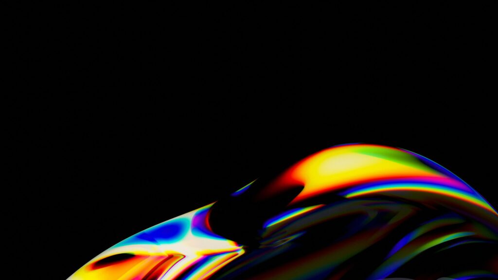 Abstract Iridescent Liquid Wave 4K Desktop Wallpaper