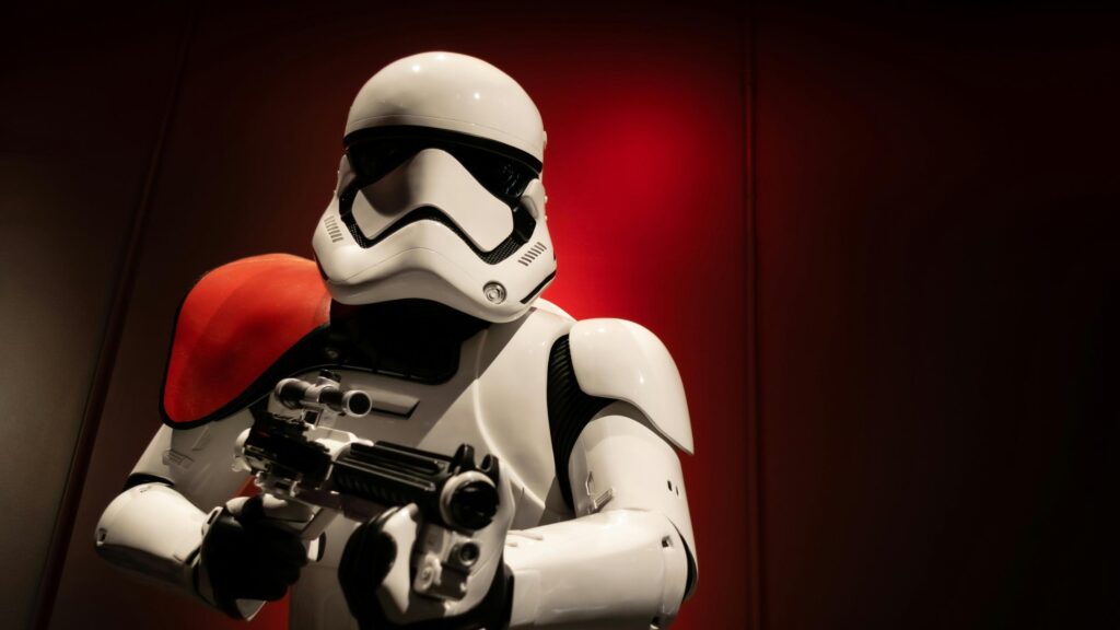 First Order Stormtrooper with Red Pauldron Star Wars 4K Wallpaper