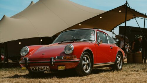 Stunning Classic Red Porsche 911 Sports Car Desktop Wallpaper