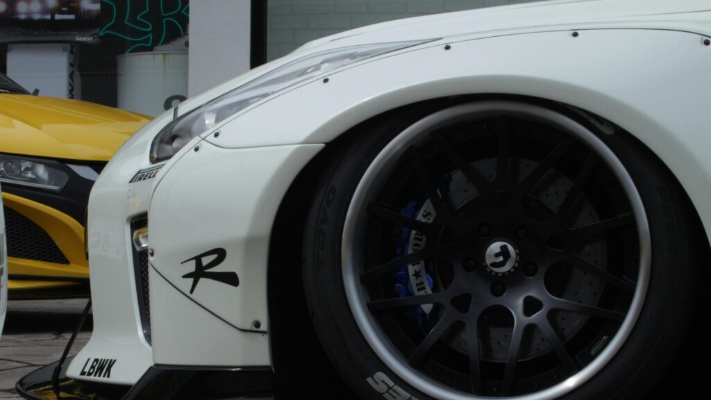 Liberty Walk Nissan GT-R R35 Widebody Front Wheel Desktop Wallpaper